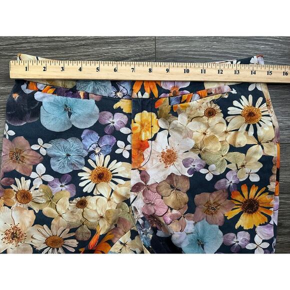 Anthropologie Maeve Moxy Collection Pants Floral Women Size4P Trousers Colorful - Picture 4 of 7